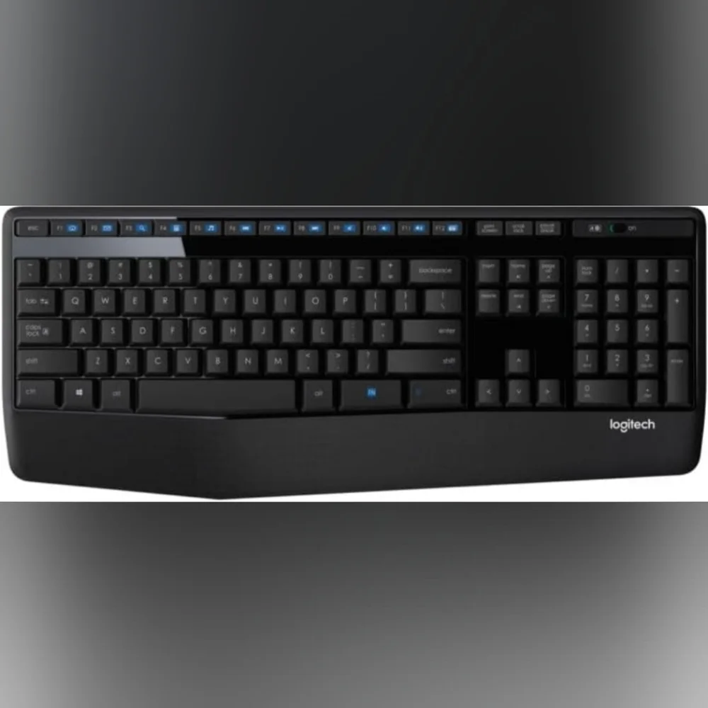 NIB Logitech K345 Wireless Keyboard Full-Size Keyboard w/Palm Rest, 2.4 GHz USB